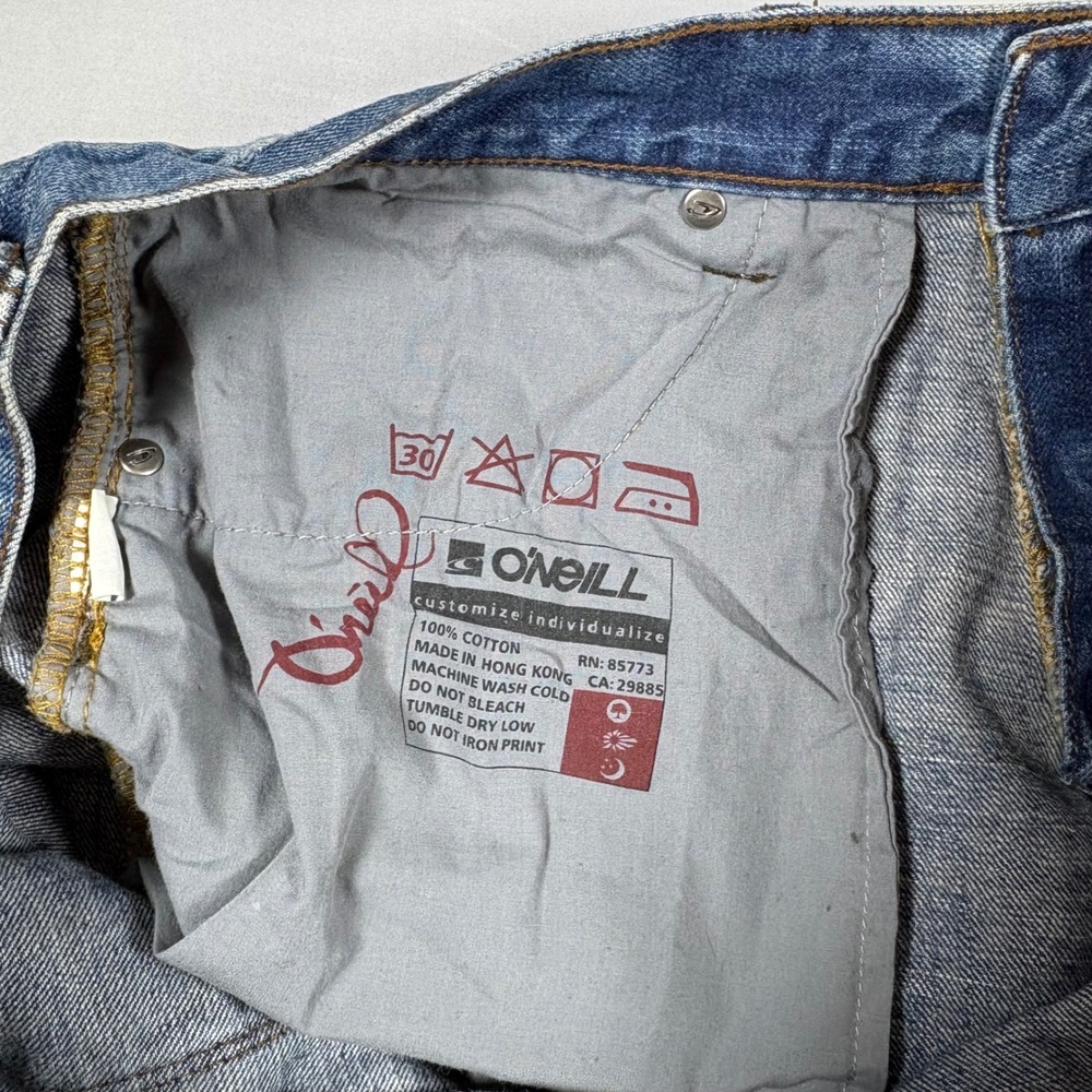 O'Neill Jeans Mens 36x31 Y2K Bootcut Blue Surf Skate Denim Distressed Vintage - Picture 8 of 10
